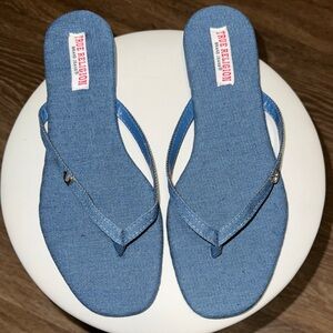 True Religion Denim Blue Women's Sandals